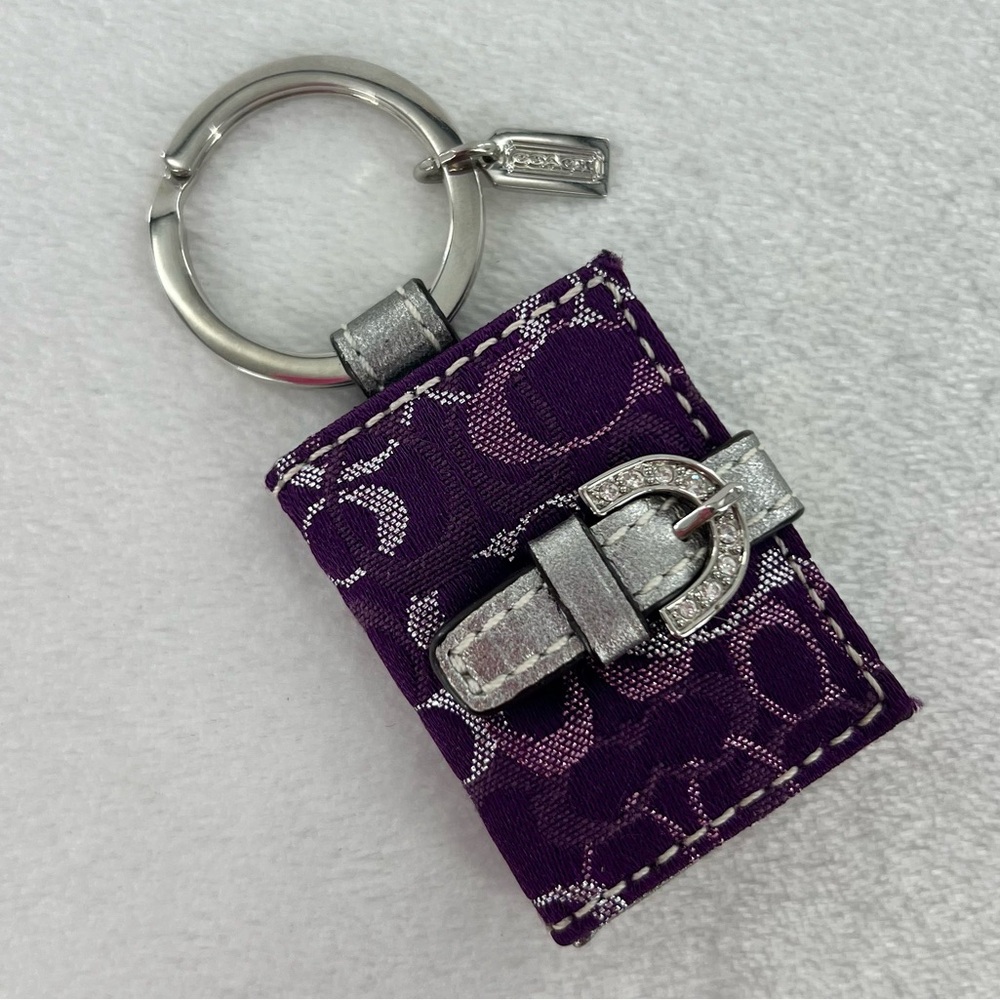 Coach Canvas Photo Keyring Photo Keeper